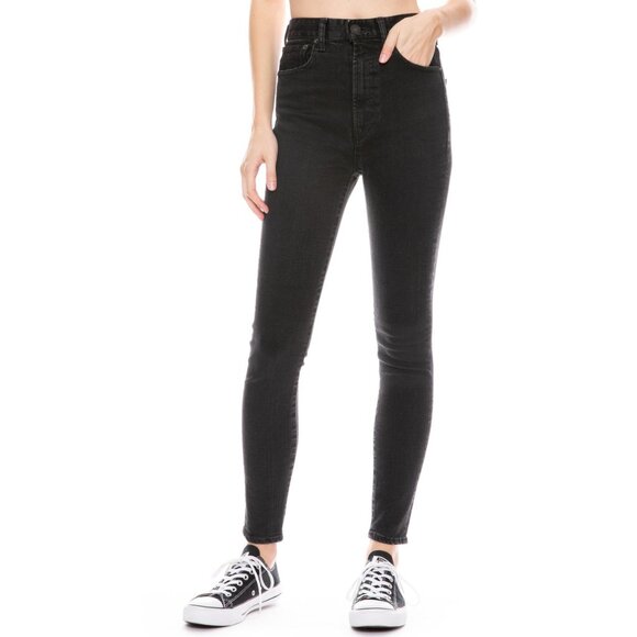 Moussy Vintage "FILER" High Waisted Skinny Jean in Black, size 31 (fits like 30) - Picture 3 of 13